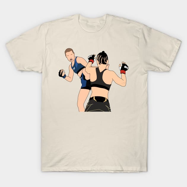 namajunas kick the zhang T-Shirt by rsclvisual